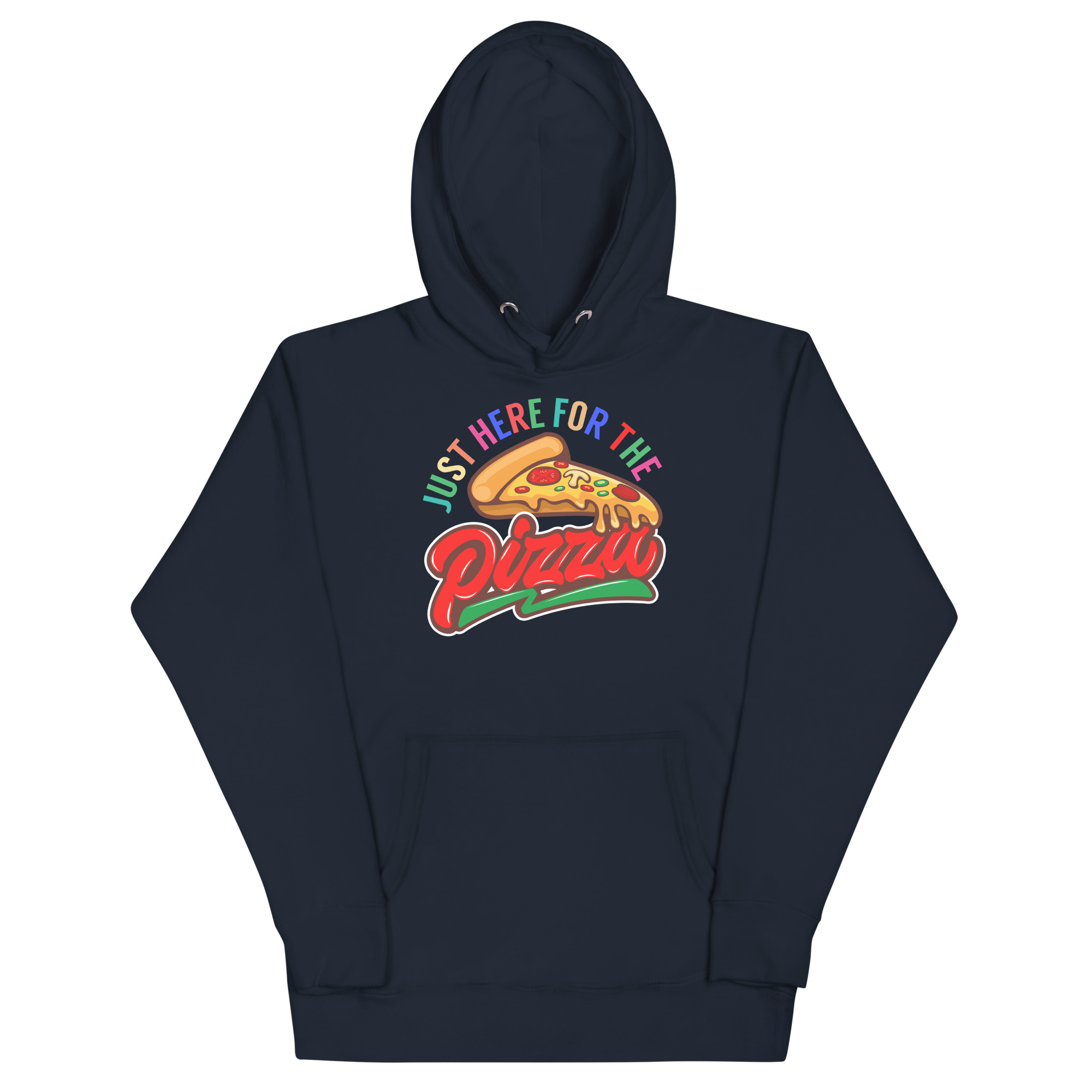 unisex-premium-hoodie-navy-blazer-front-67bd87f6bd14c.jpg JUST HERE FOR THE PIZZA - Image 1