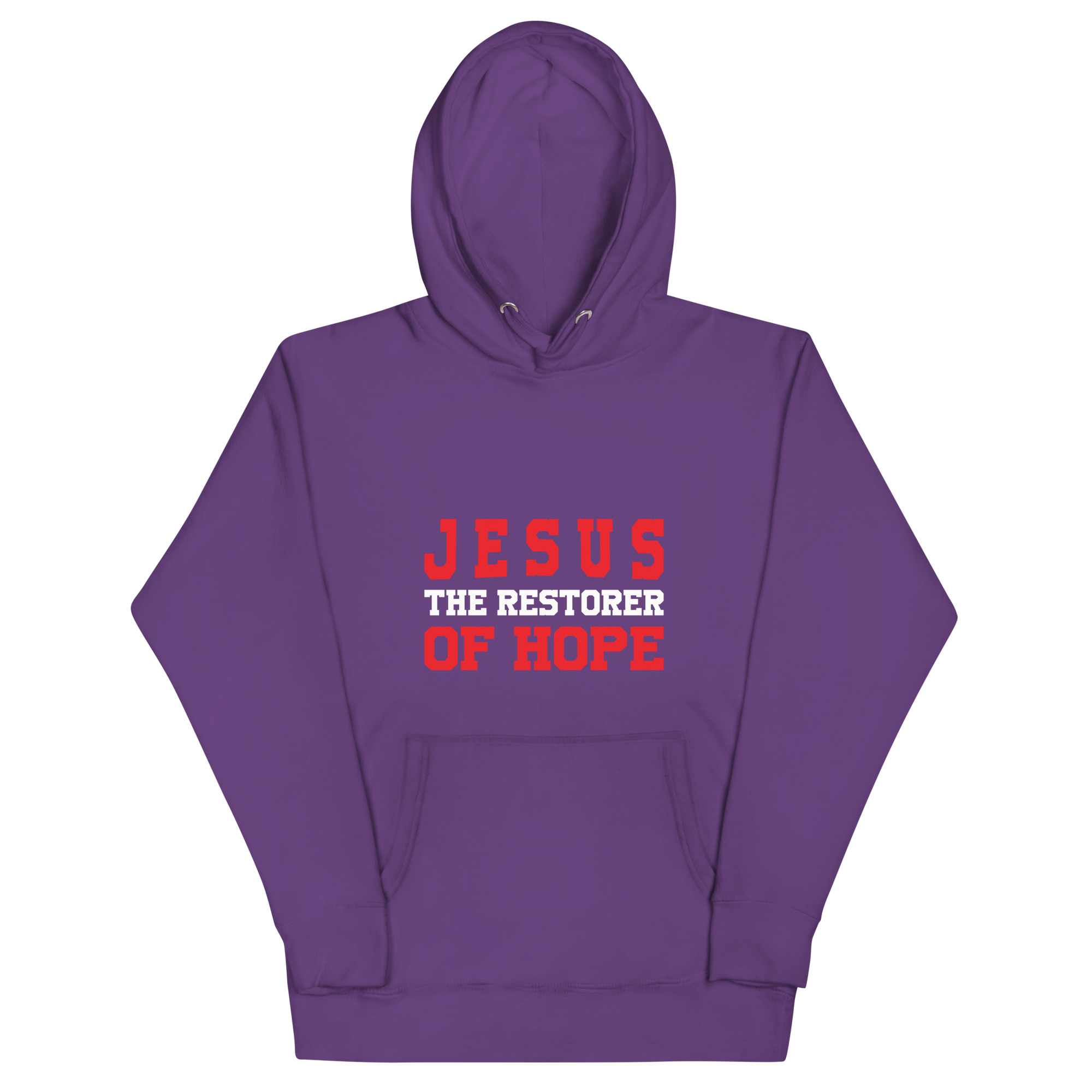 unisex-premium-hoodie-purple-front-67bebd4517858.jpg JESUS IS THE RESTORER OF HOPE - Image 1