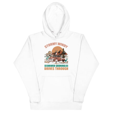 STORMY, WINDY DRIVERS SNORING DRIVES THROUGH