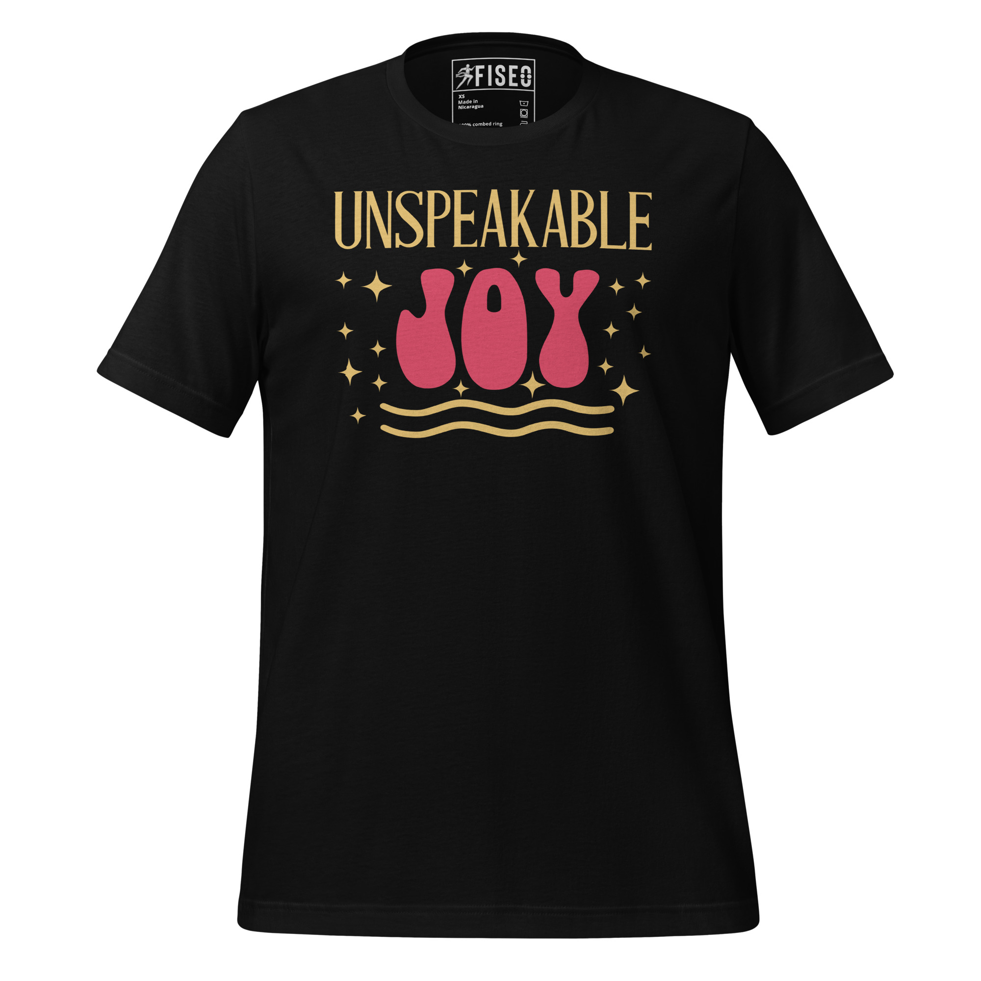unisex-staple-t-shirt-black-front-67b5764490d44.jpg UNSPEAKABLE JOY - Image 1