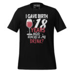 I GAVE BIRTH 18 YEARS AGO WHERE IS MY DRINK