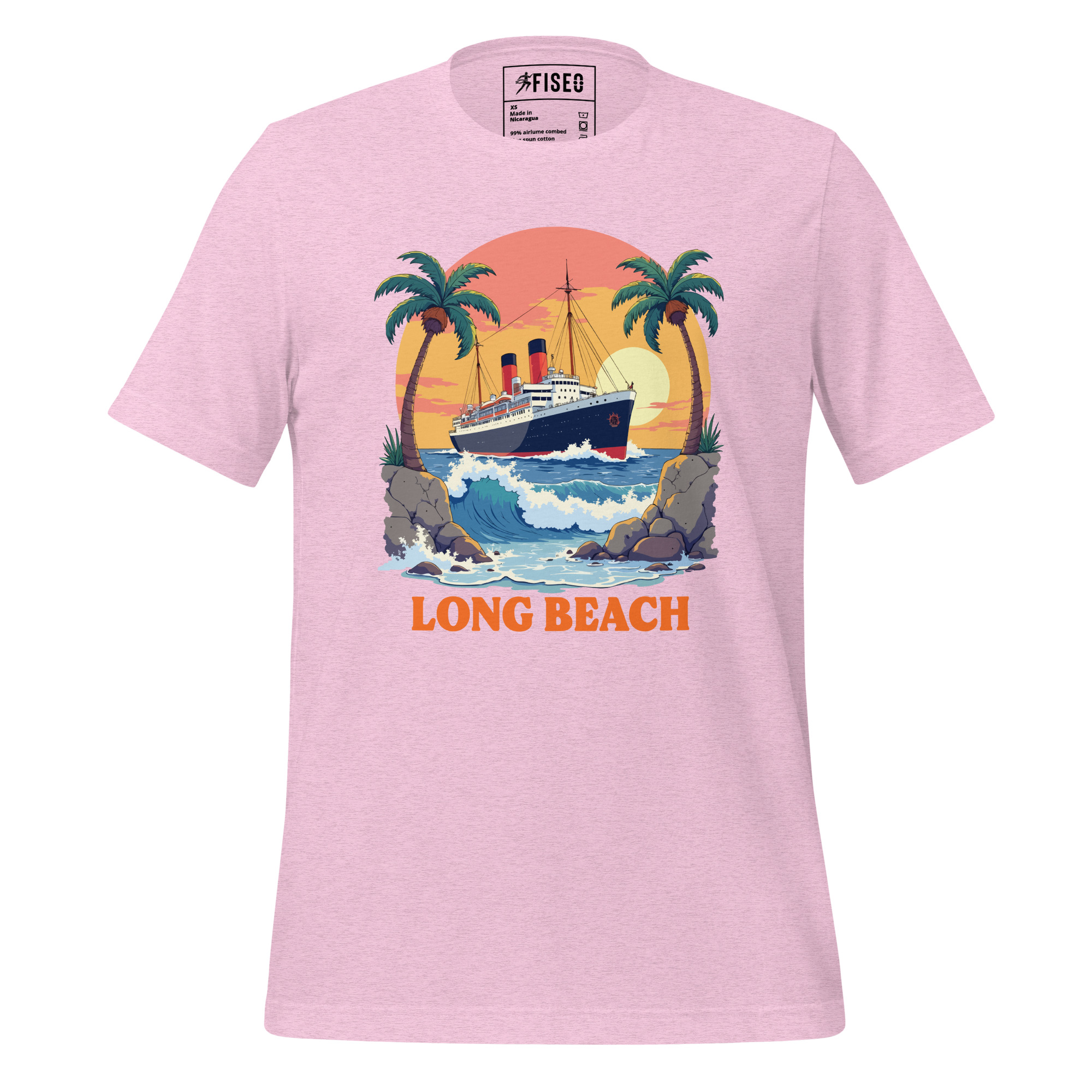 unisex-staple-t-shirt-heather-prism-lilac-front-67b6d3f1f37cc.jpg LONG BEACH - Image 1