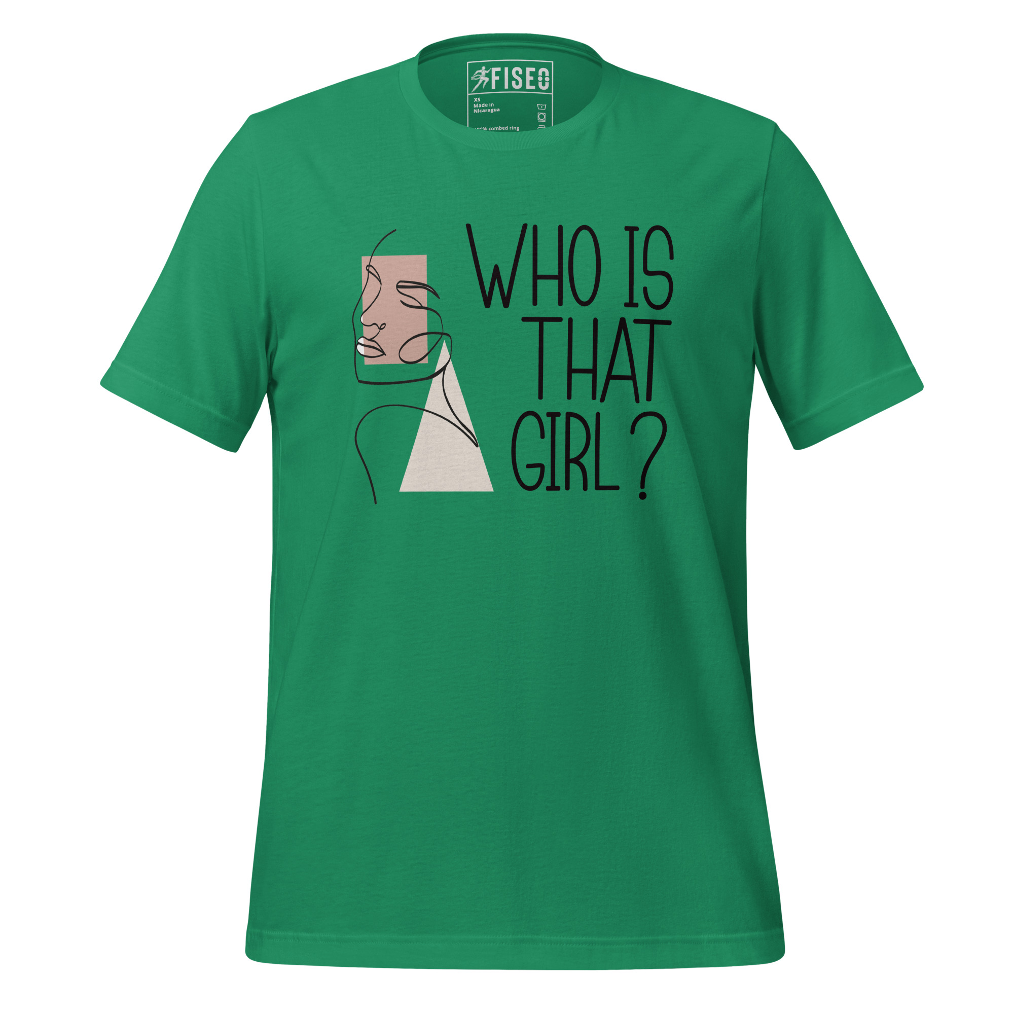 unisex-staple-t-shirt-kelly-front-67bd641326186.jpg WHO IS THAT GIRL? - Image 1