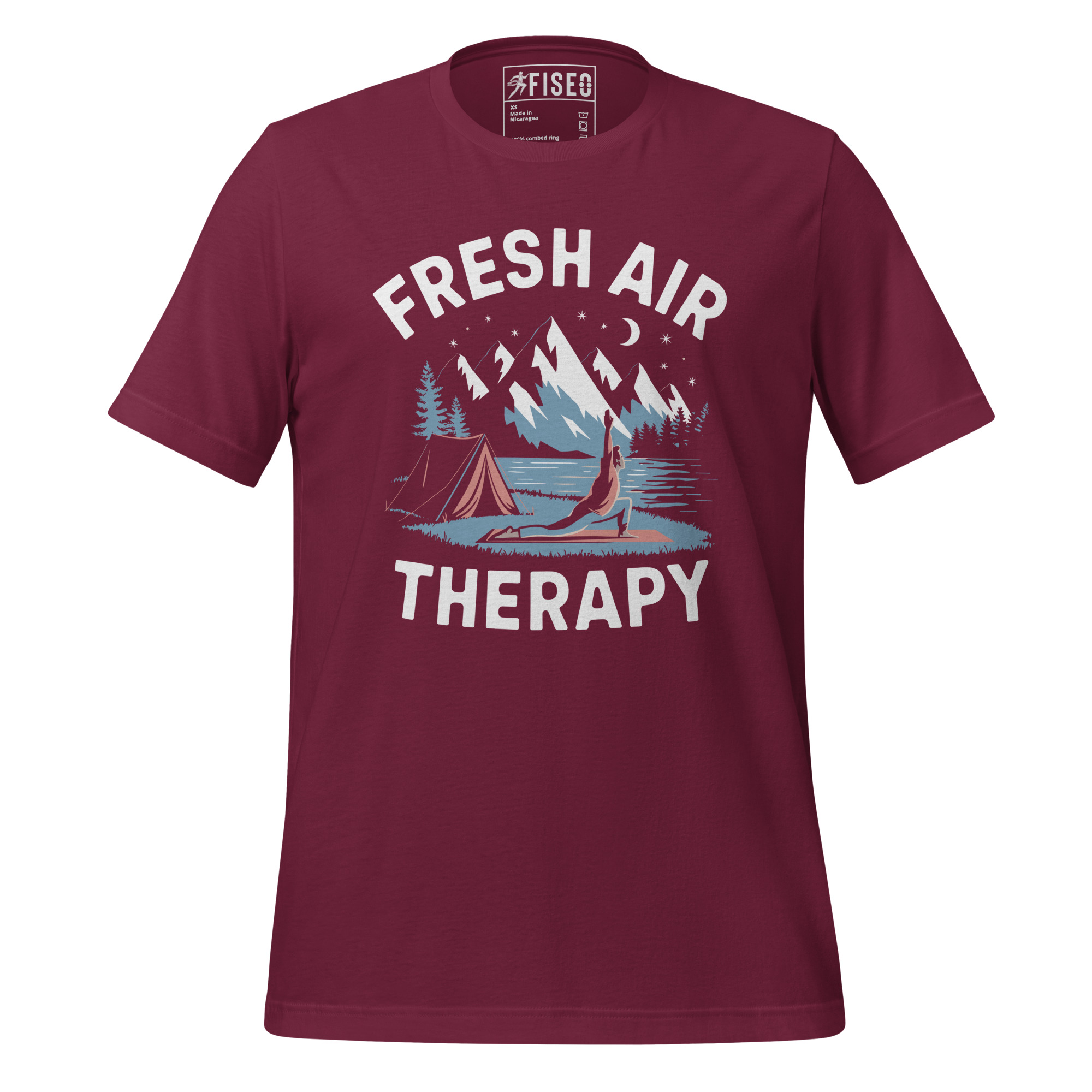 unisex-staple-t-shirt-maroon-front-67b998c5c5247.jpg FRESH AIR THERAPY - Image 1