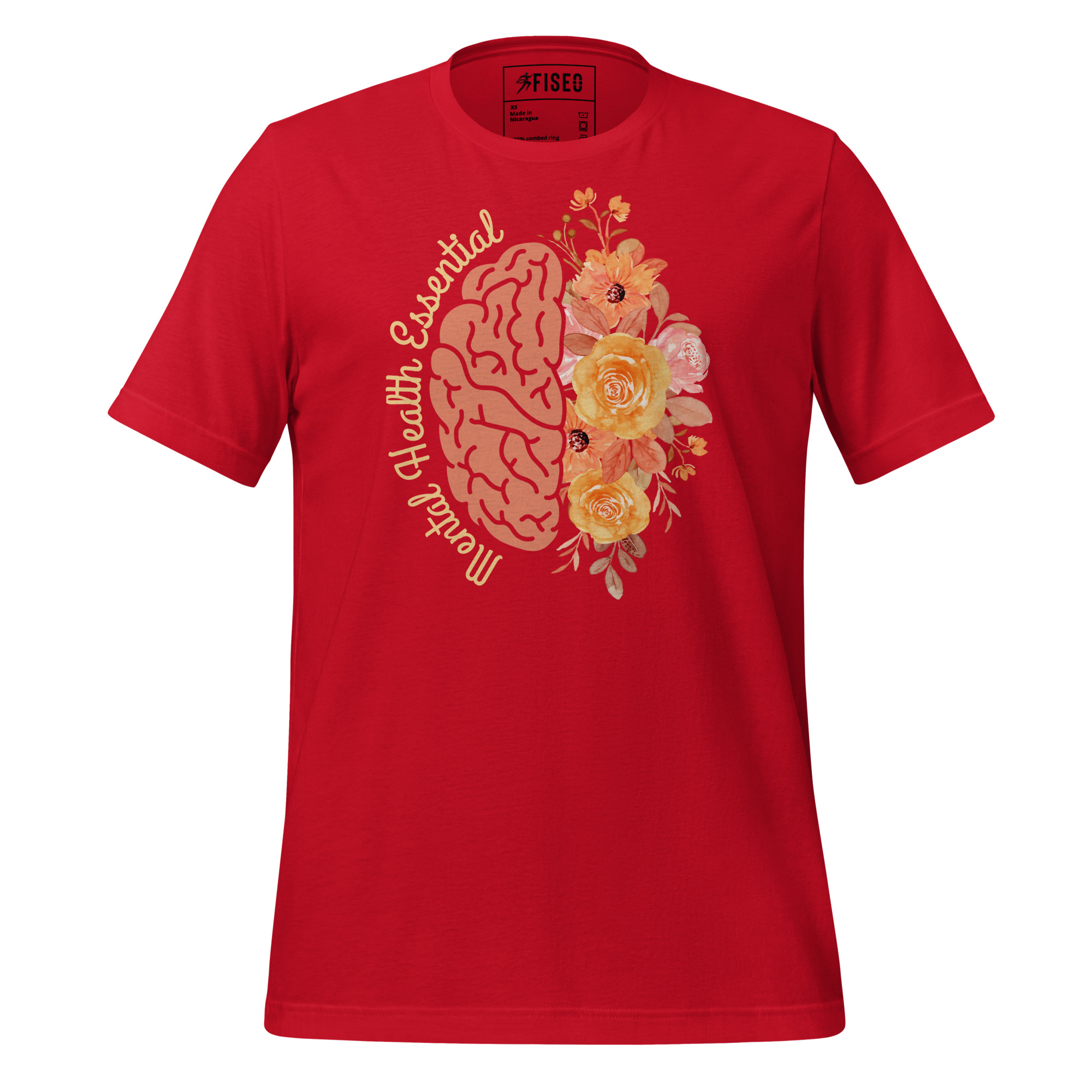unisex-staple-t-shirt-red-front-67b99c60cebfa.jpg MENTAL HEALTH ESSENTIAL - Image 1