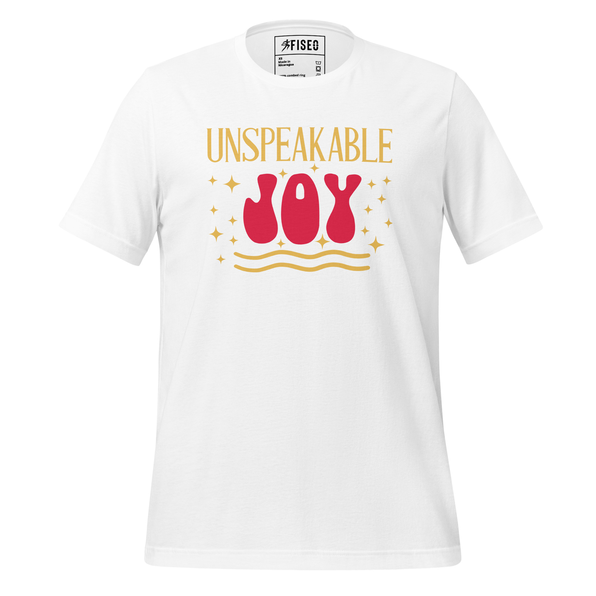 unisex-staple-t-shirt-white-front-67bd8b1f51081.jpg UNSPEAKABLE JOY - Image 1