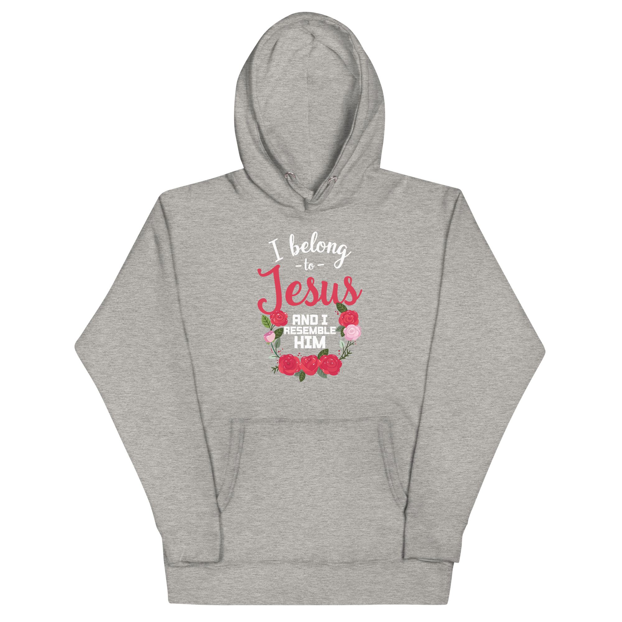 unisex-premium-hoodie-carbon-grey-front-67c327911966c.jpg I BELONG TO JESUS AND I RESEMBLE HIM (2) - Image 1