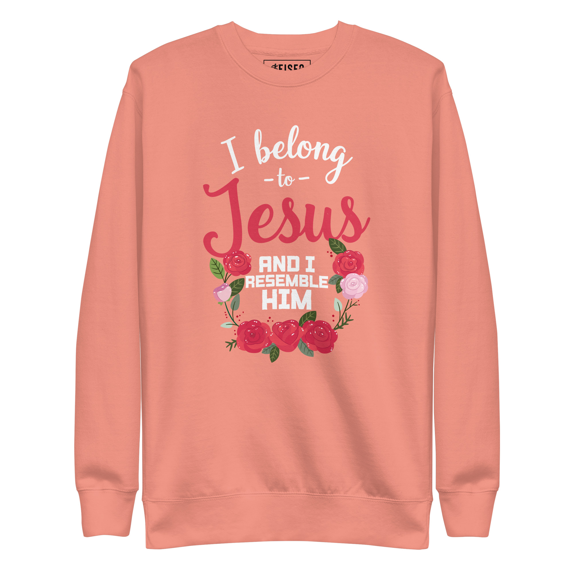unisex-premium-sweatshirt-dusty-rose-front-67c3523cccfd9.jpg I BELONG TO JESUS AND I RESEMBLE HIM - Image 1