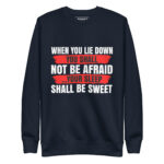 WHEN YOU LIE DOWN YOU SHALL NOT BE AFRAID …YOUR SLEEP SHALL BE SWEET