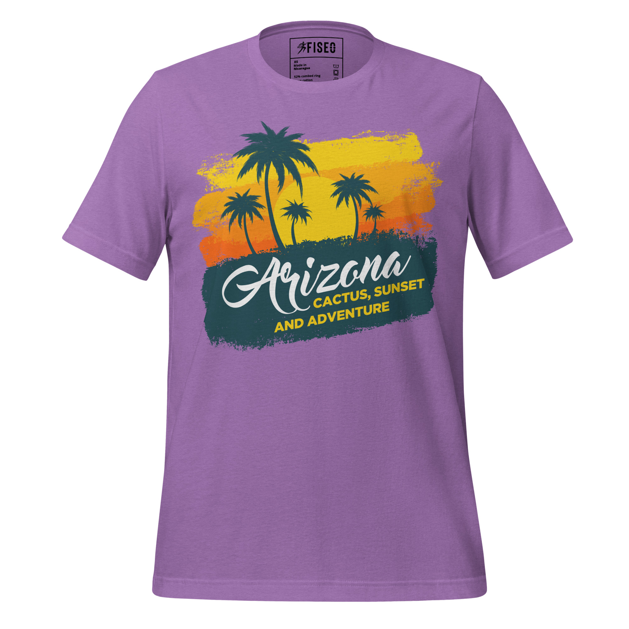 unisex-staple-t-shirt-heather-team-purple-front-67d2a14bdac4e.jpg ARIZONA CAUCUS, SUNSET AND ADVENTURE - Image 1
