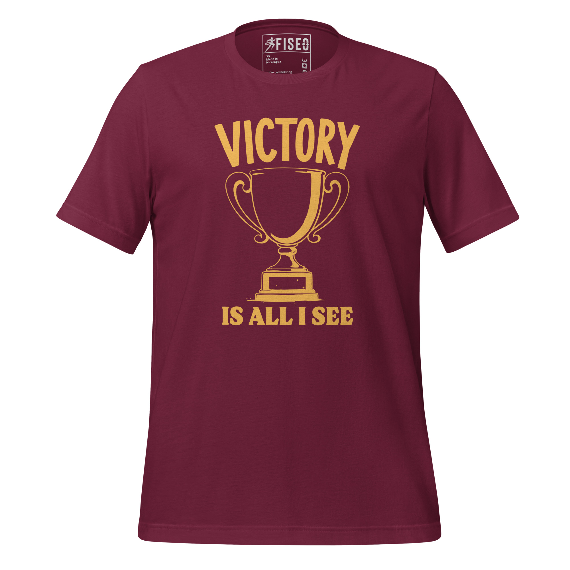 unisex-staple-t-shirt-maroon-front-67c3d2b18d699.jpg VICTORY IS ALL I SEE - Image 1