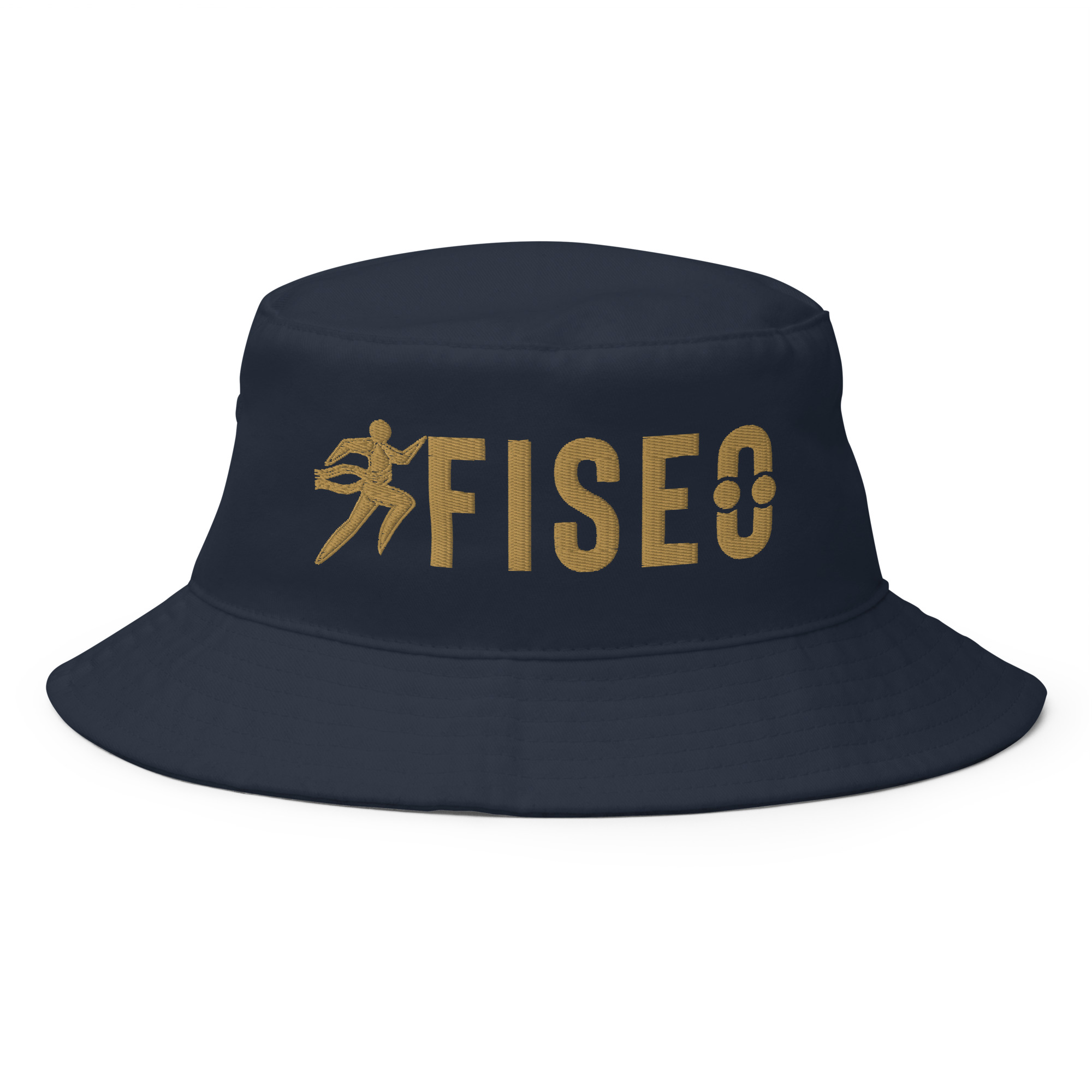 bucket-hat-i-big-accessories-bx003-navy-front-680f2b564ee38.jpg Fiseo Bucket Cap - Image 1