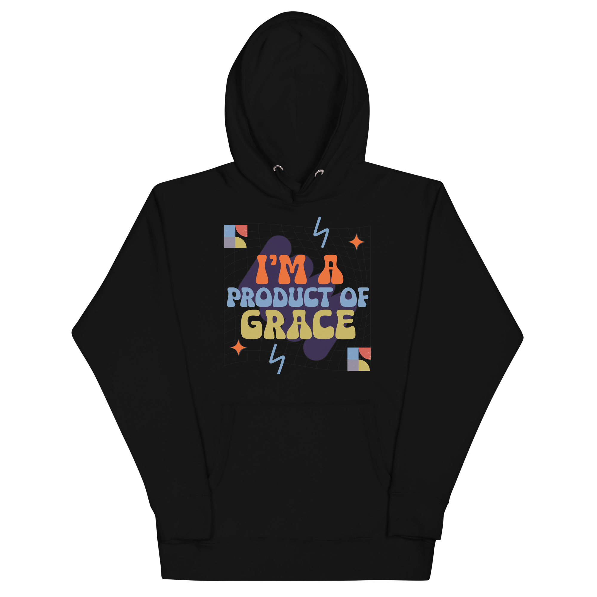 unisex-premium-hoodie-black-front-6804730866a08.jpg IM A PRODUCT OF GRACE - Image 1
