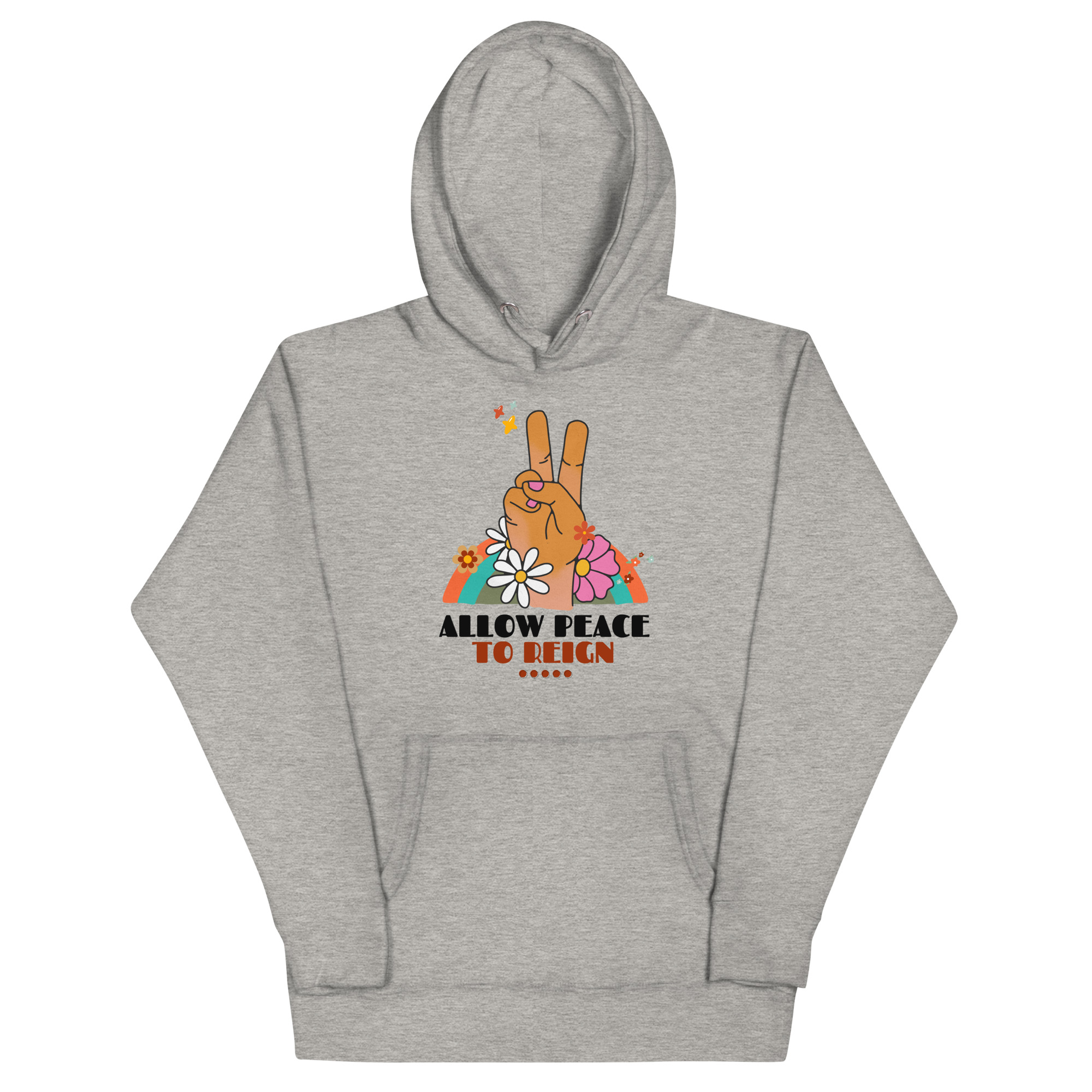 unisex-premium-hoodie-carbon-grey-front-680715375f131.jpg ALLOW PEACE TO REIGN - Image 1