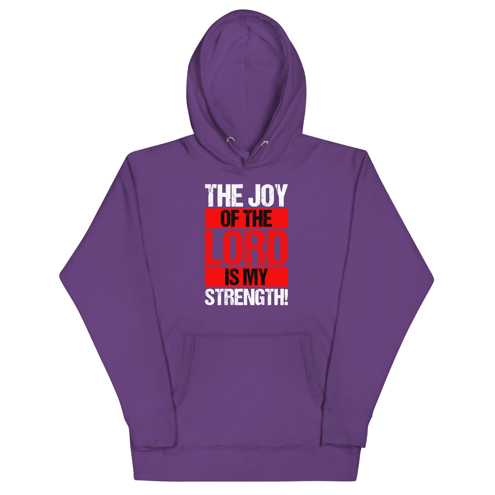unisex-premium-hoodie-purple-front-68035bc534eec.jpg THE JOY OF THE LORD IS MY STRENGTH - Image 1