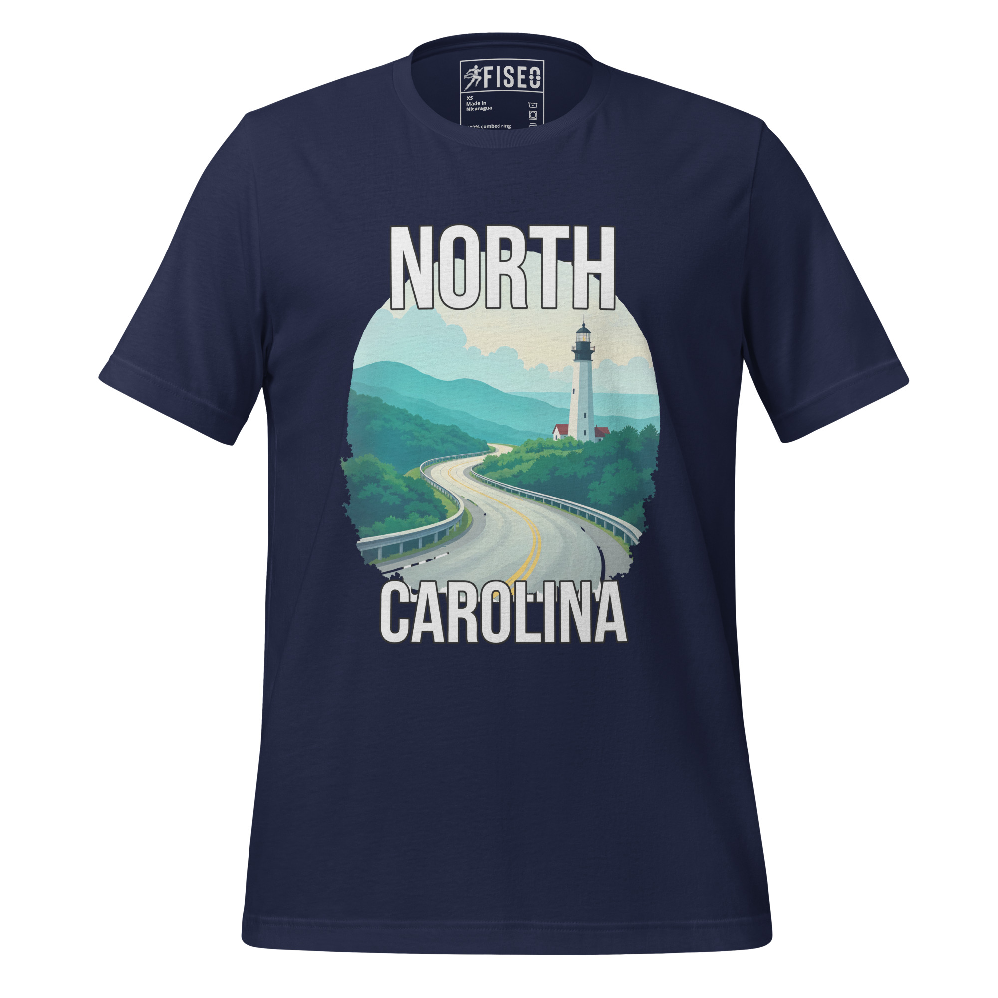 unisex-staple-t-shirt-navy-front-68048ff30cef1.jpg NORTH CAROLINA - Image 1