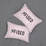 Fiseo Heart-Print Lumbar Pillow with FISEO Design - Image 4