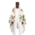 FUNNY FROG-PATTERN Cosmic Dream Fleece Blanket - Image 2