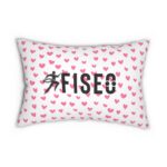 Fiseo Heart-Print Lumbar Pillow with FISEO Design - Image 2