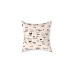 Fiseo Modern Inspirational Square Poly Canvas Pillow