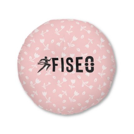 Fiseo Pink Floral Tufted Floor Pillow