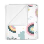 Colorful Rainbow Fleece Baby Blanket - Image 2