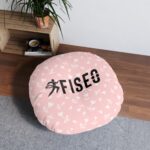 Fiseo Pink Floral Tufted Floor Pillow - Image 4