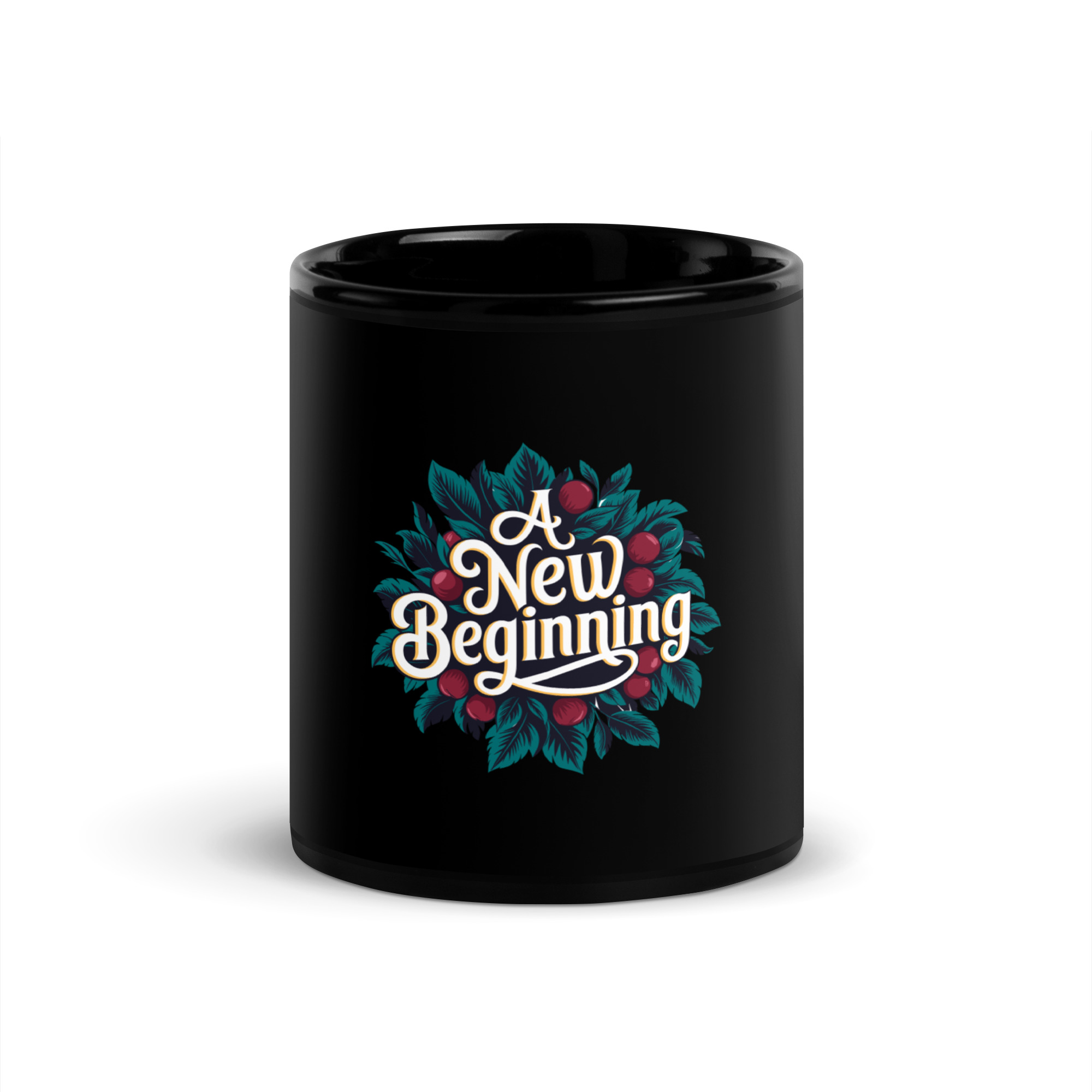 black-glossy-mug-black-11-oz-front-6813782675c74.jpg A NEW BEGINNING - Image 1