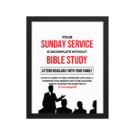 Bible Study Service Acrylic Crystal Frame Wall Picture