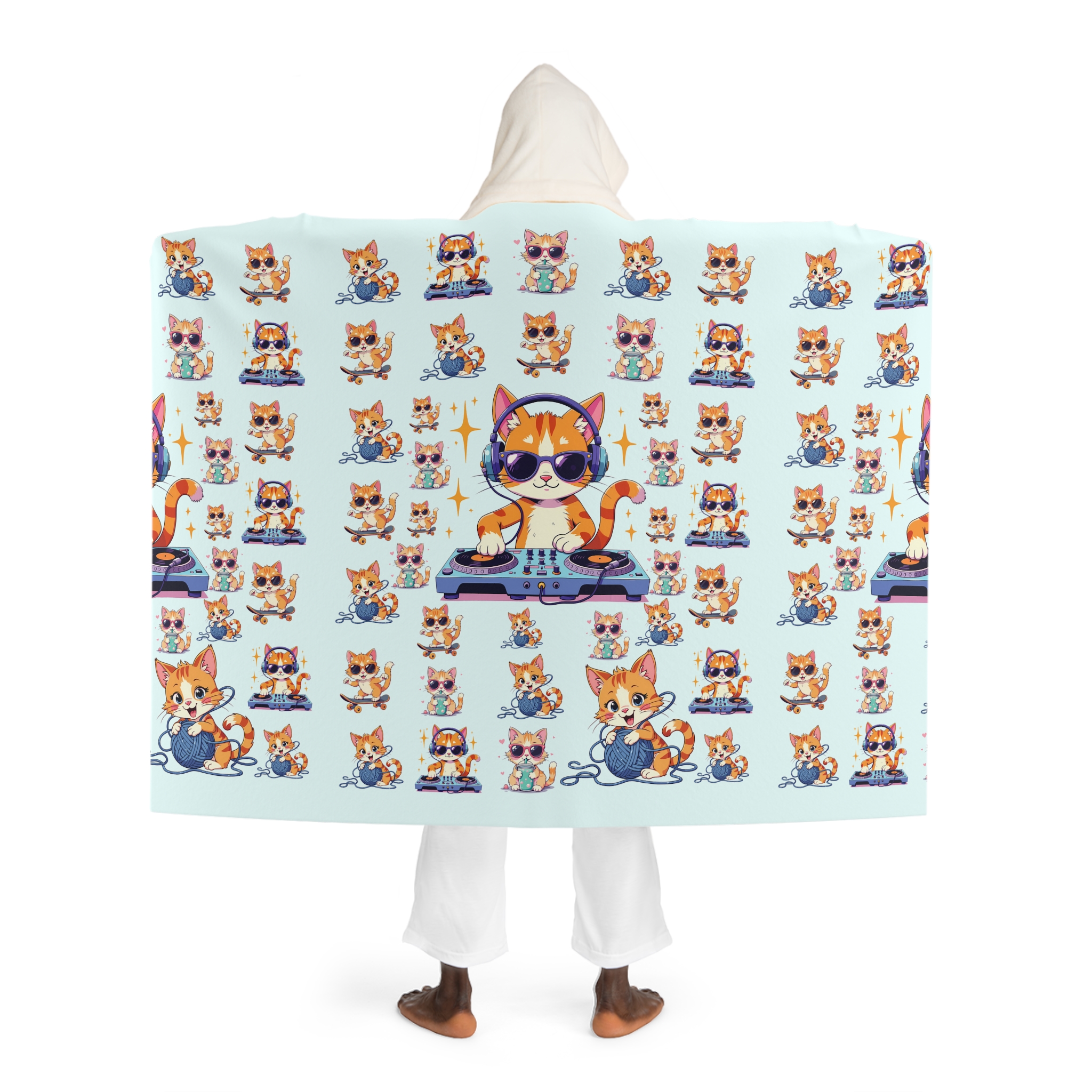 11521643596231777359_2048.jpeg CUTE CAT PATTERN Cosmic Dream Fleece Blanket - Image 1