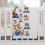 CUTE CAT PATTERN Baby Blanket - Image 4