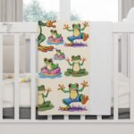FUNNY FROG PATTERN Baby Blanket - Image 4