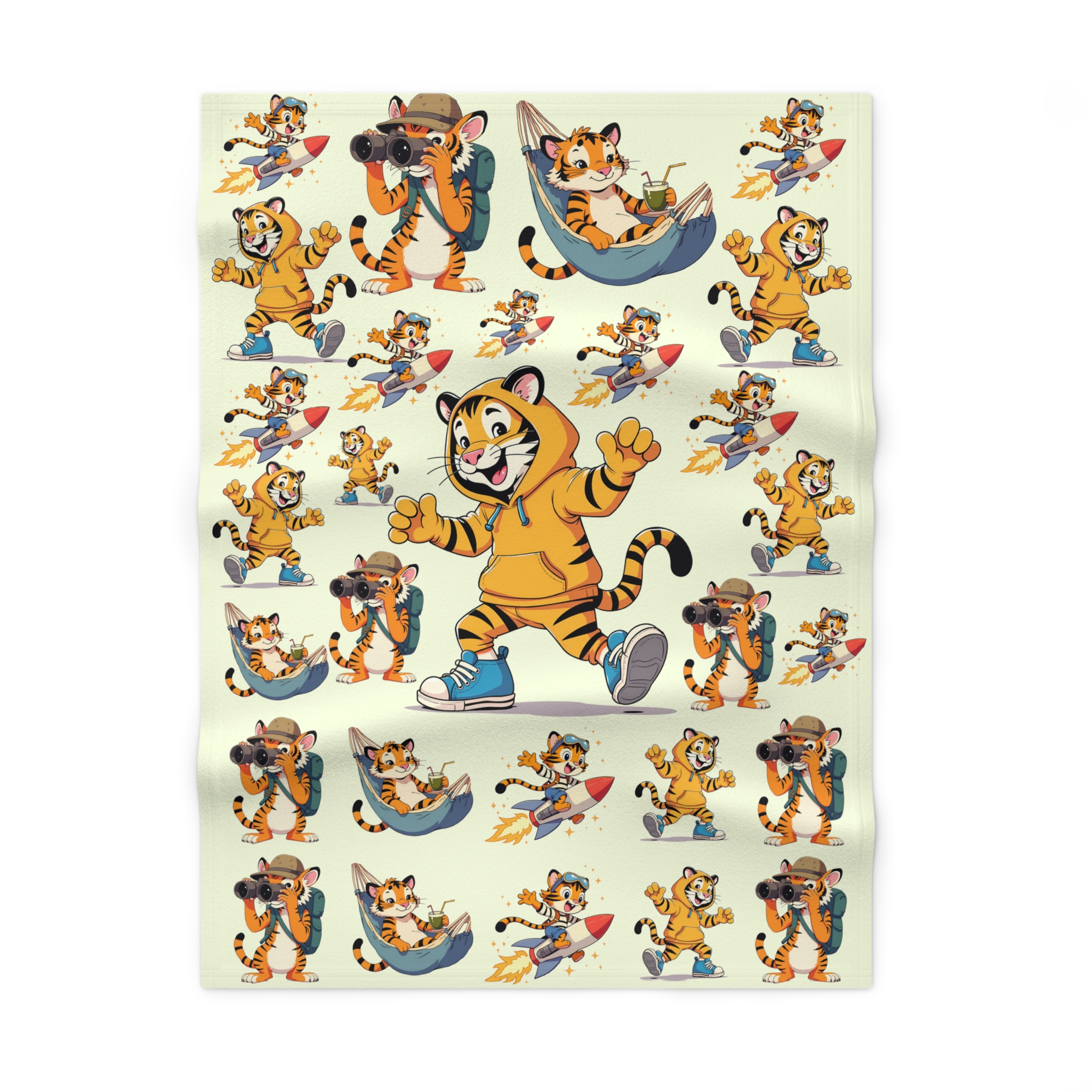 1554668466123156684_2048.jpeg DANCING TIGER PATTERN Baby Blanket - Image 1