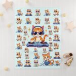 CUTE CAT PATTERN Baby Blanket - Image 3