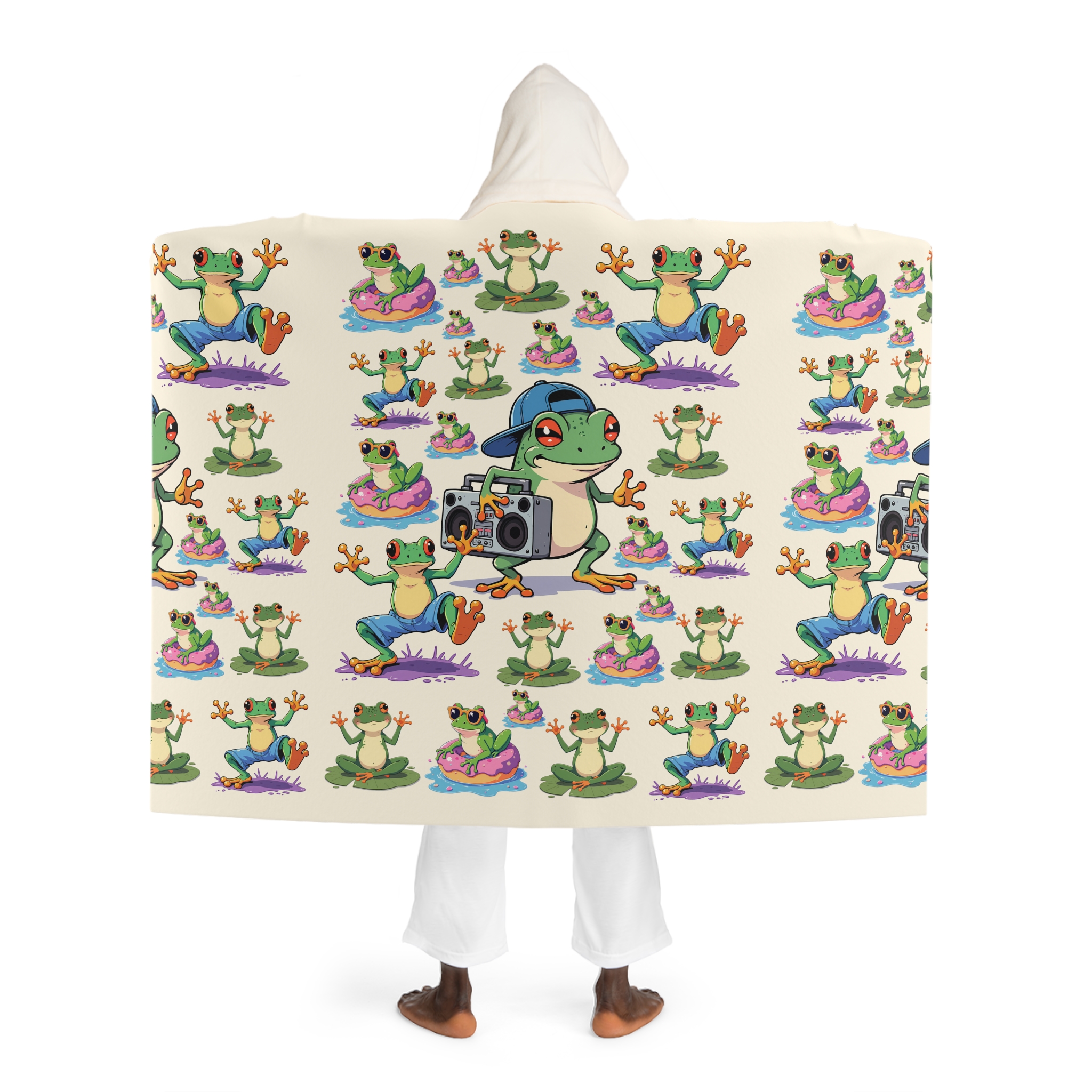 4552638166095924709_2048.jpeg FUNNY FROG PATTERN Cosmic Dream Fleece Blanket - Image 1