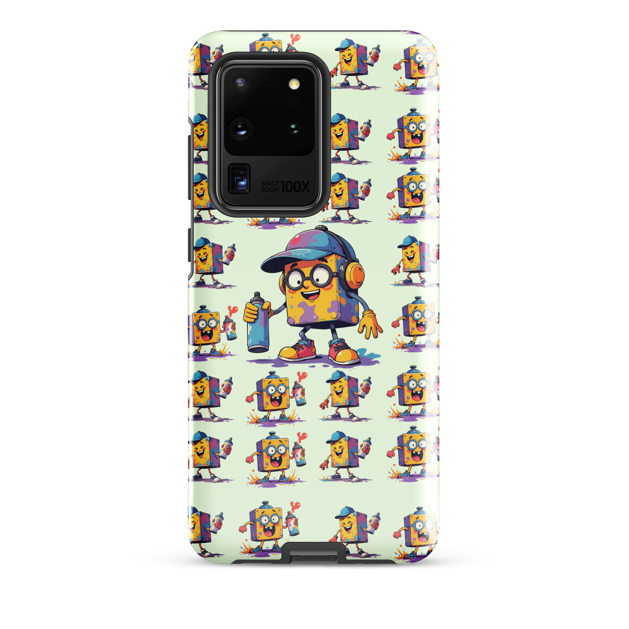 tough-case-for-samsung-glossy-samsung-galaxy-s20-ultra-front-6854c5f8c4756.jpg FUNNY BOX PATTERN Tough case for Samsung® - Image 1